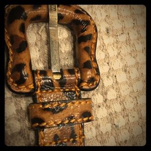 Vintage authentic Fendi animal print belt